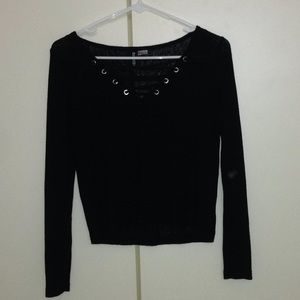A black long sleeve top